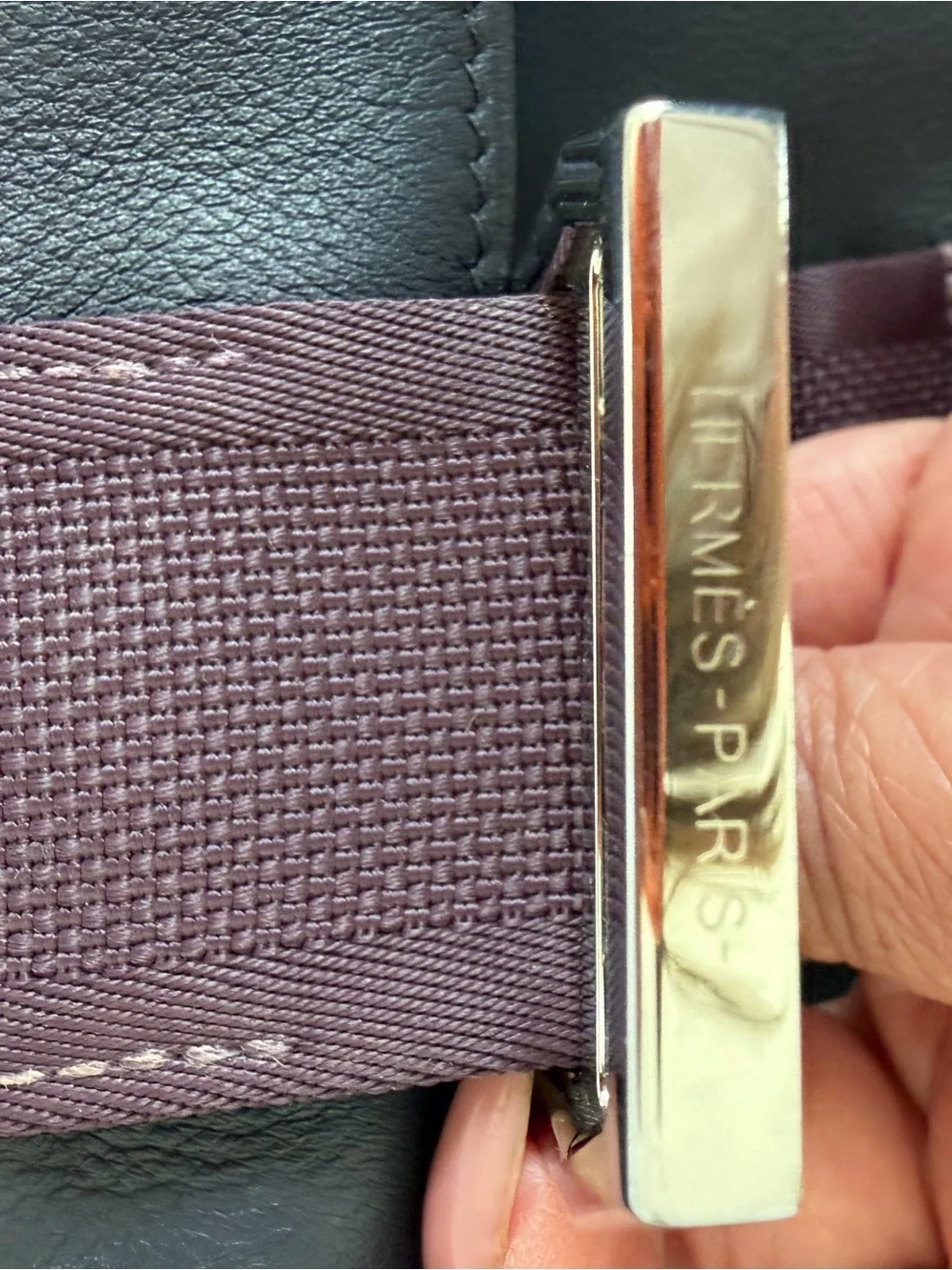 Hermes CitySlide Indigo Clutch